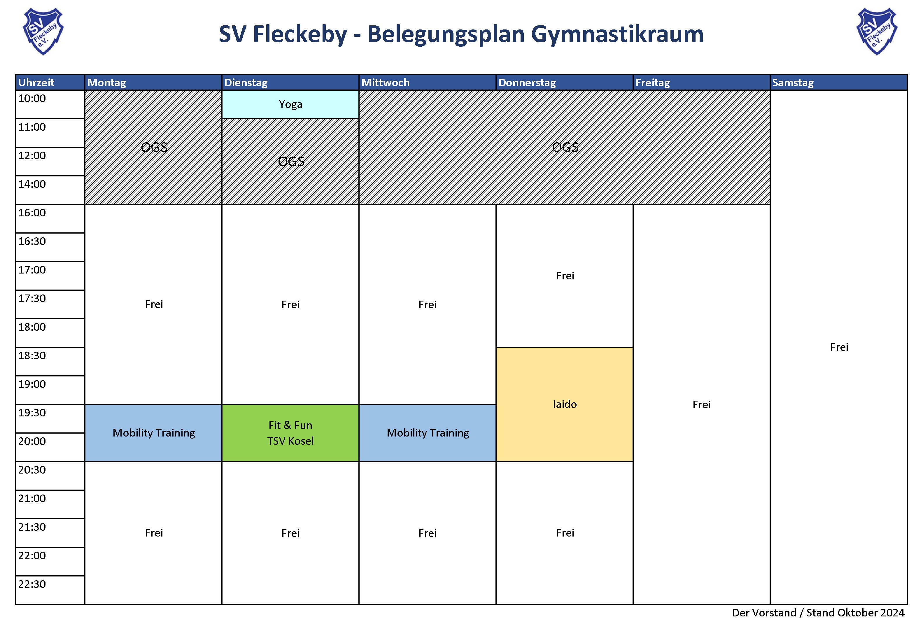 Hallenbelegung 20240205 Gym